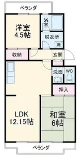 オークヴィラ1号館【2階】の間取り