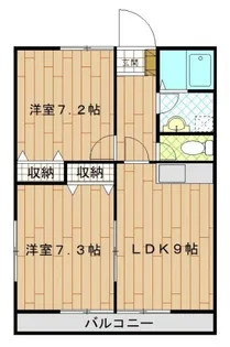 ライオンズハイツ1号館【2階】の間取り