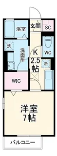サンライズ柄沢 西館【1階】の間取り