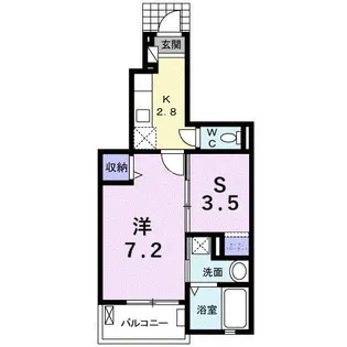 T・KレジデンスI【1階】の間取り