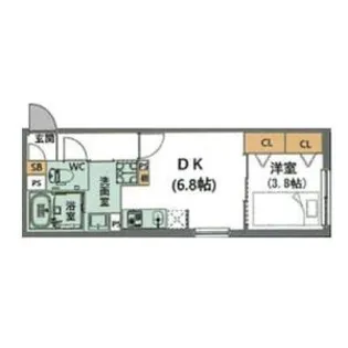 リーデンス名古屋駅西【3階】の間取り