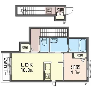 アベニール千駄木【2階】の間取り