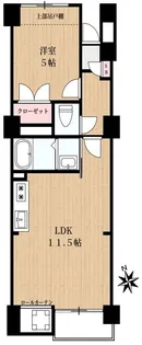 自由ヶ丘フラワーマンション【1階】の間取り