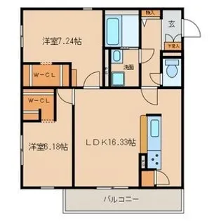 ハレオハナ【1階】の間取り