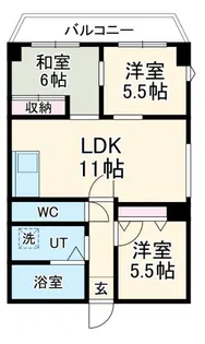 サンレディ城西【4階】の間取り