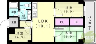 サムティ南多聞台【2階】の間取り