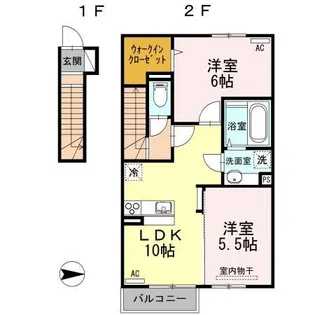 ALFORT・II B【2階】の間取り
