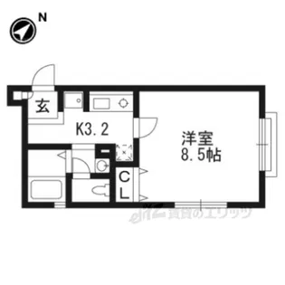リビエール高野【1階】の間取り