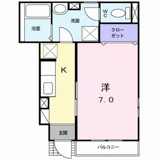 リーフパーク宮前【1階】の間取り