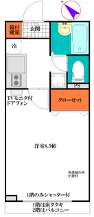 フレックス山晃【1階】の間取り