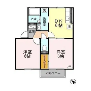 セジュール天神【2階】の間取り