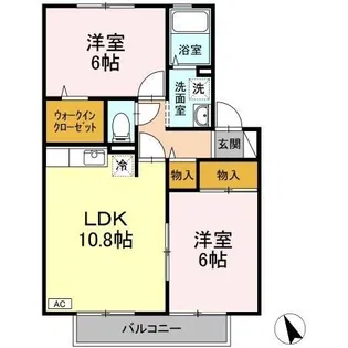 ガーデンスクエア C棟【2階】の間取り