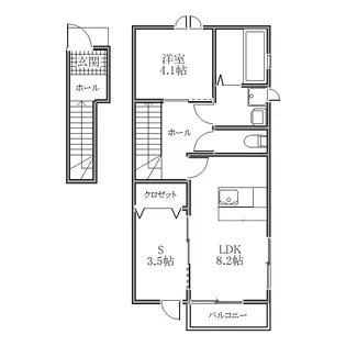 エステートワン レジデンス(中里)【2階】の間取り