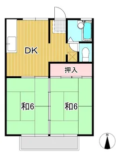 大進ハイツ【2階】の間取り