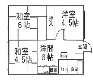 箕面メイプル【1階】の間取り