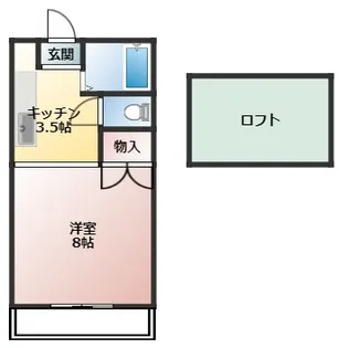 パステルコーポスギヤマ【2階】の間取り