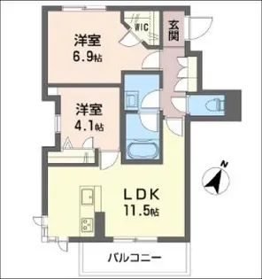 ヴィーブル【2階】の間取り