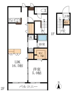 アコーラ国立【2階】の間取り