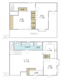 茨城県石岡市国府2【一戸建】の間取り