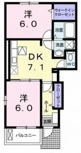 岡山県倉敷市北畝2【アパート】の間取り