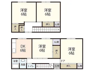 メゾネット林 A棟【1階】の間取り
