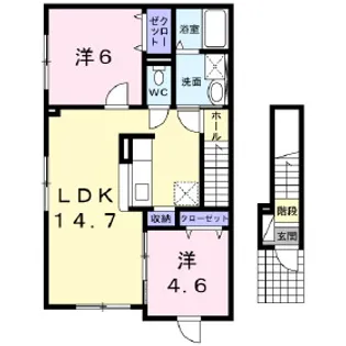 アストライア【2階】の間取り