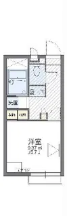 レオパレス南向【2階】の間取り