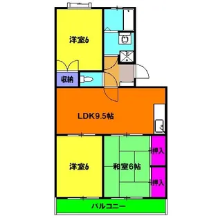 サンヒルズS【1階】の間取り