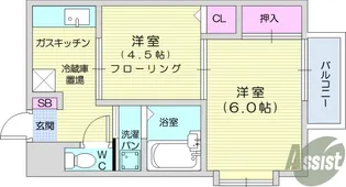 エルディムK【1階】の間取り