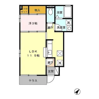 ルミエール大友 C【1階】の間取り