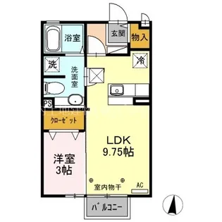 モナリエ御幸本町【2階】の間取り