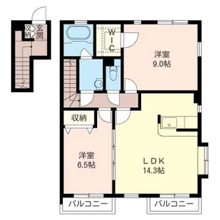 ピアッツァC【2階】の間取り