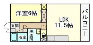 サンライト富田【1階】の間取り