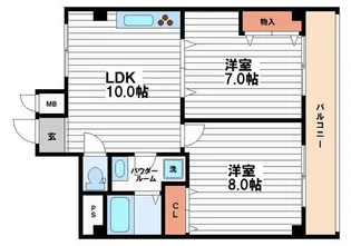 サンモアマンション【6階】の間取り