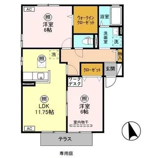 プリムローズC【1階】の間取り