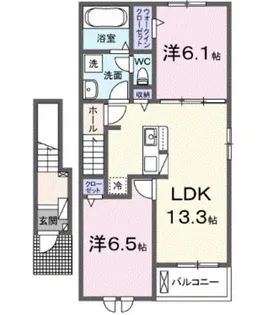 こころテラス【2階】の間取り