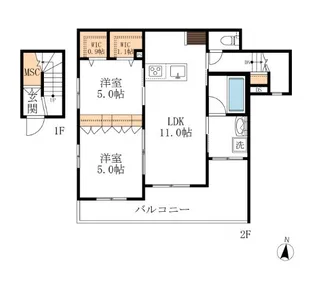 メゾン・ド・ファミーユ【2階】の間取り