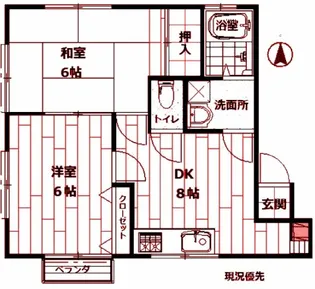 パンジーコーポ【1階】の間取り