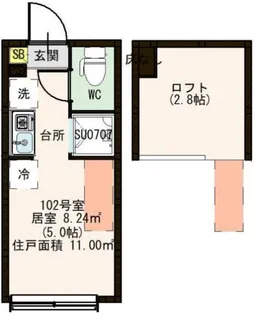 東京都杉並区久我山2【アパート】の間取り