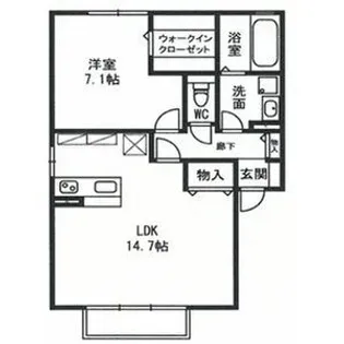 レセンテ紫峰ヶ丘E棟【2階】の間取り