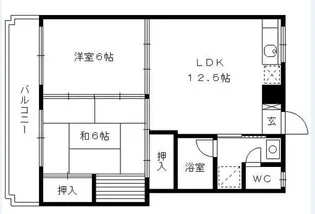 2LDKの間取り画像