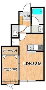新潟県長岡市大山2【アパート】の間取り
