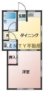 宮川ハイツ【1階】の間取り