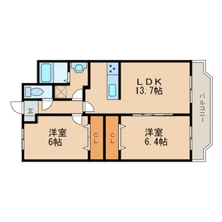 ブライムJ【1階】の間取り