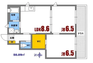 ヴィラージュ B棟【1階】の間取り