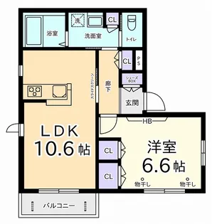 メゾンClair【2階】の間取り