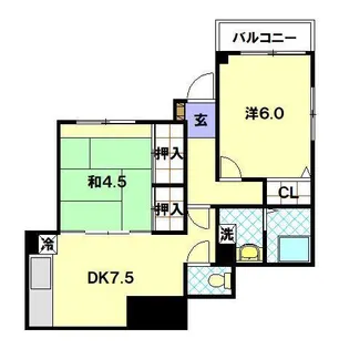 山口第5マンション【1階】の間取り