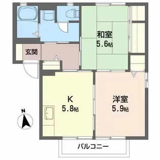エ・プランシュ【1階】の間取り