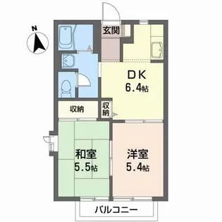 ヴィラージュ折立【2階】の間取り