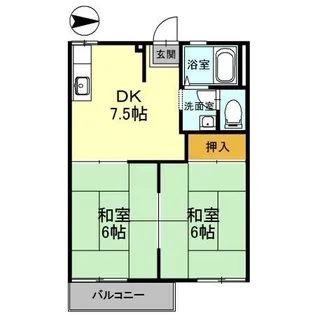 ファミールコーポ高屋9【2階】の間取り